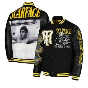 Scarface embroidered Varsity jacket full snap